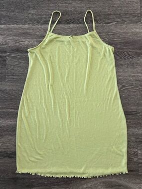 No Boundaries Heart Pointelle Soft Mini Slip Dress Womens XL Lettuce Hem 90s Y2K